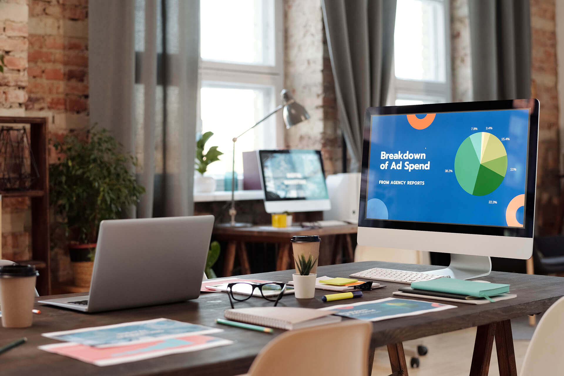 A screen showing a marketing report